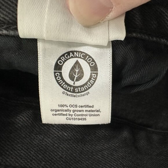EVERLANE jeans baggy loose washed black 30L rigid 100% organic cotton relaxed - Picture 13 of 13